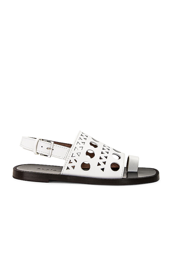 The Row Ginza Thong Sandals in Natural & Black | FWRD The Row Ginza Thong Sandals in Natural & Black | FWRD