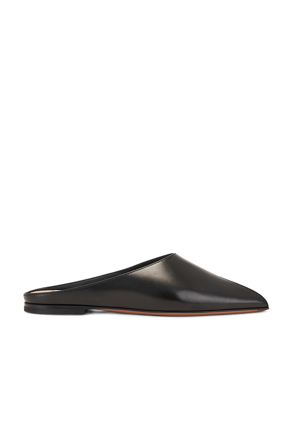 【TOTEME】シャープ パテントウェッジミュール ブラック Wedge-heel patent slingbacks black – TOTEME