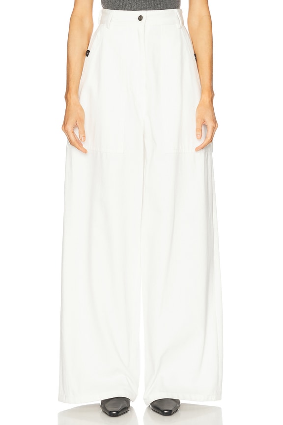 The Row Eglitta Wide Leg in White | FWRD