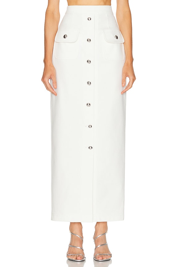 スカート overdue flair : 25SS / JACQUARD PENCIL SKIRT (IVORY) Metallic Logo Jacquard Pencil Skirt | Michael Kors [US]