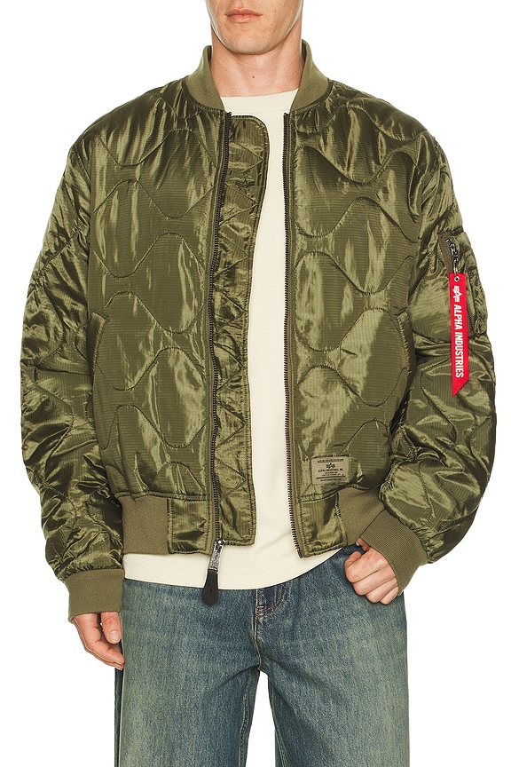 Acne Studios Bomber Jacket in Olive Green | FWRD