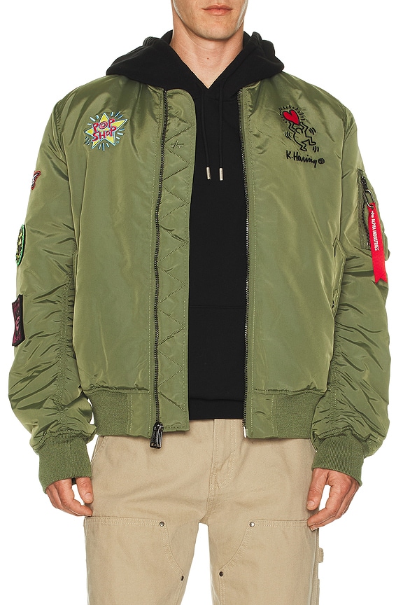 Ambush Padded Reversible Jacket in Olive | FWRD