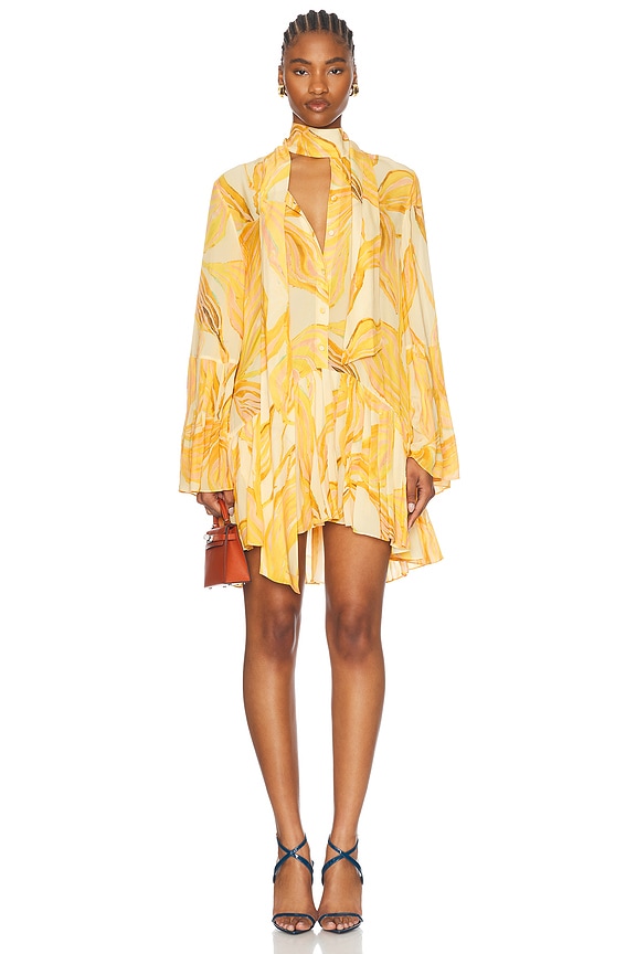 Zimmermann Wonderland Buttoned Mini Dress in Daffodil Print Zimmermann Wonderland Buttoned Mini Dress in Daffodil Print