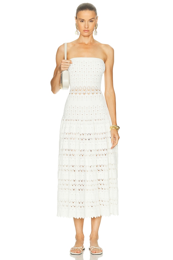 St. Agni Doily Column Dress in White | FWRD St. Agni Doily Column Dress in White | FWRD