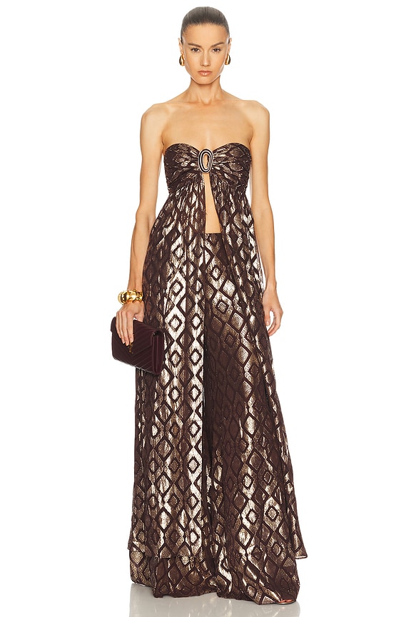 jonathan simkhai embroidered lace bustier dress SIMKHAI Rennis Bustier Gown | Blue | Size 0