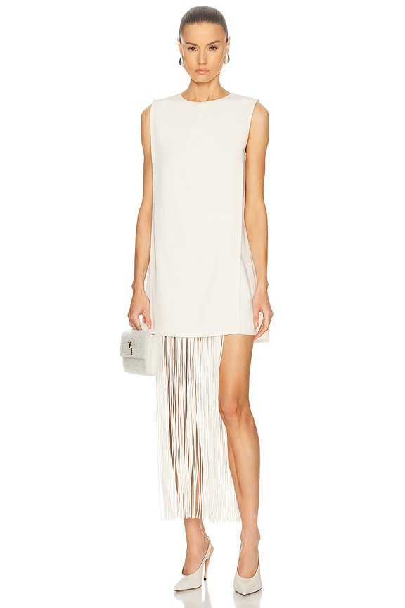 Aje Reflection Cut Out Dress in Ivory & Mahogany | FWRD Aje Reflection Cut Out Dress in Ivory & Mahogany | FWRD