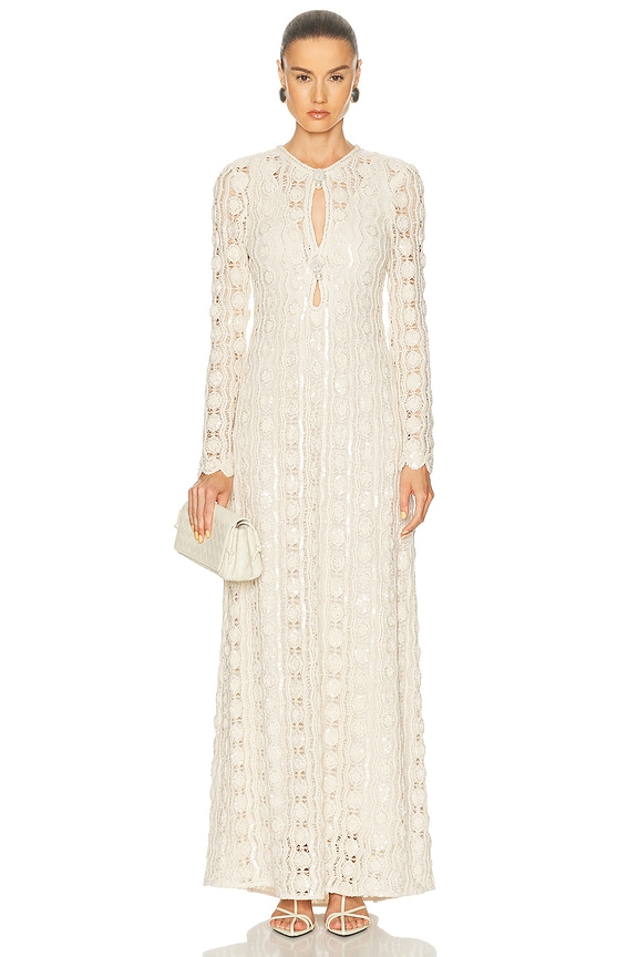 zimmermann white embroidered dress Zimmermann High Tide Embroidered Pearl Mini Dress main image 0
