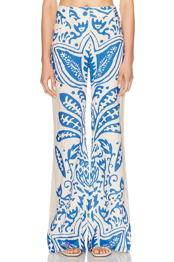RABANNE Printed Pant in Purple Jacquard Paco | FWRD