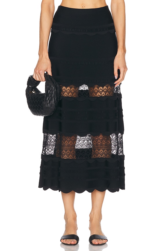 Zimmermann Rhiannon Embroidered Skirt in Black | FWRD