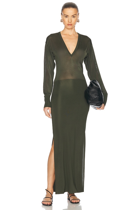 self-portrait Sequin Midi Dress in Green | FWRD