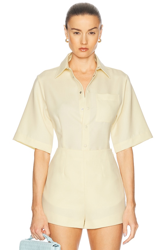 Gabriela Hearst Sansi Top in Limestone | FWRD
