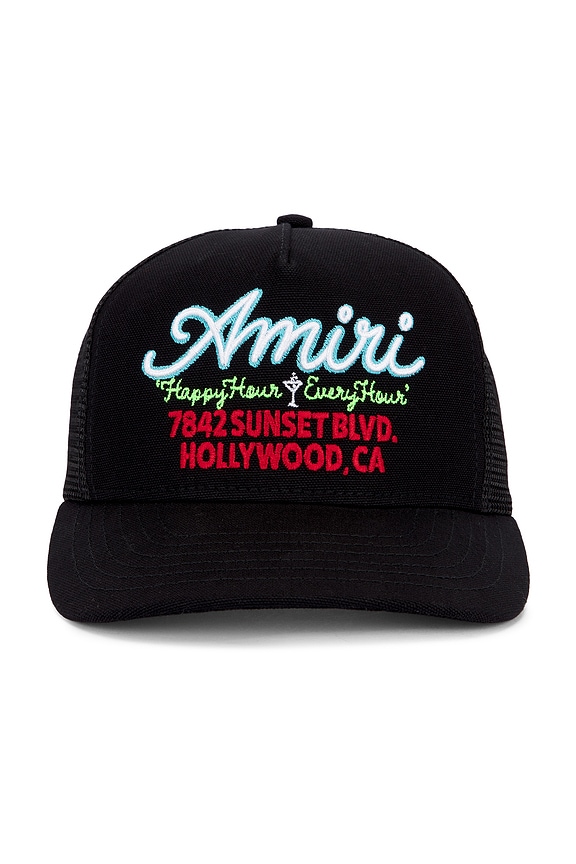 Amiri MA Two Tone Trucker Hat in Black | FWRD