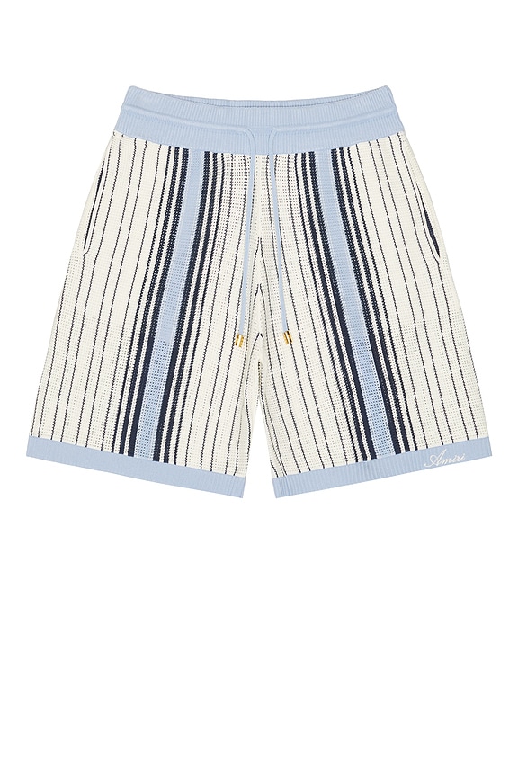 Tシャツ・カットソー AMIRI FW25 Amiri Script Stripe Shirt (AMKNIR1026 ASHLEY) AMIRI SCRIPT STRIPE SHIRT - Ashley Blue | AMIRI