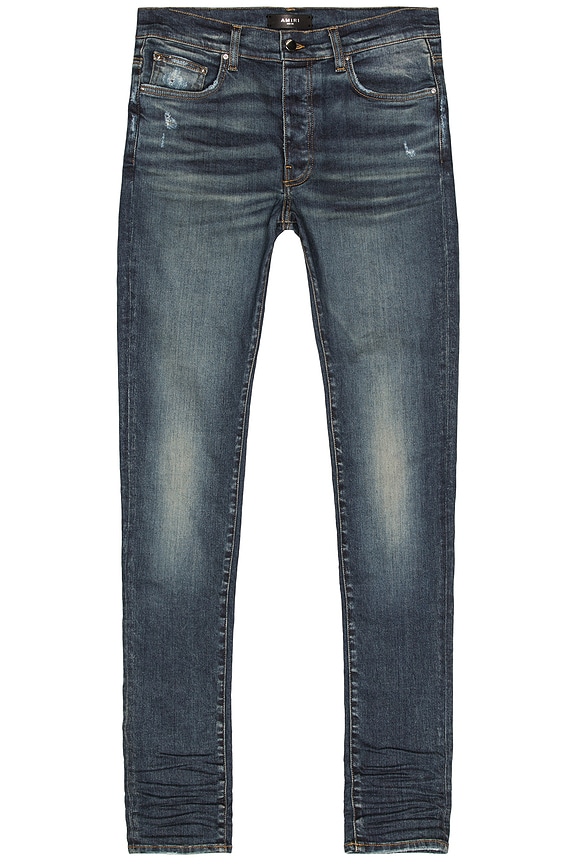 Blue AMIRI Skinny Stack Jeans Clay Indigo Size 29 (Italian