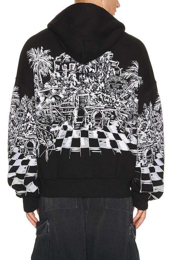 Amiri Aloha Landscape Jacquard Sweater in Blue & Alabaster | FWRD