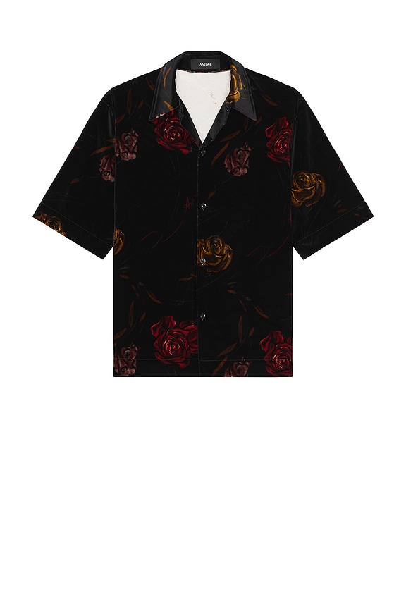 【BLACK】Open Collar Jacquard Mapping Print Casablanca Open Collar Jacquard Monogram Shirt in Tie Dye | FWRD