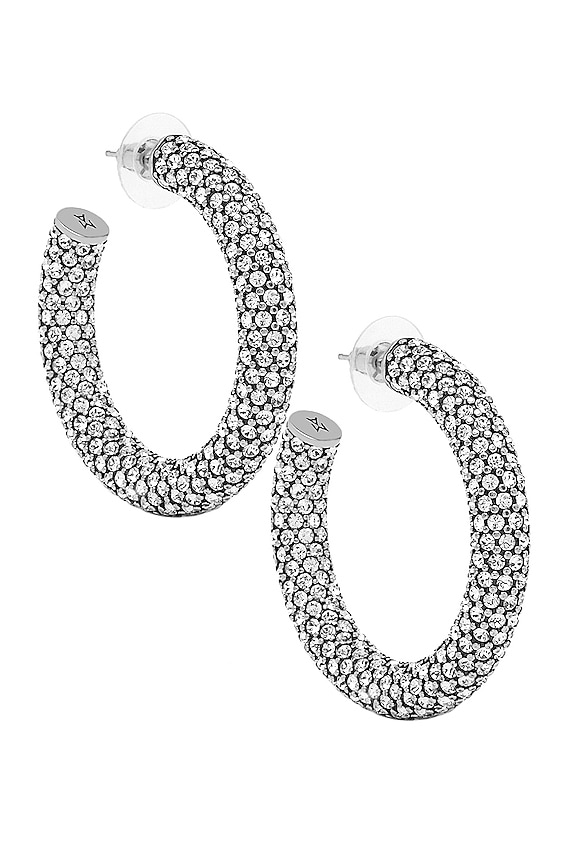 alexanderwang エラスティックロゴ Alexander Wang Logo Elastic Bikini Halter Top in White | FWRD