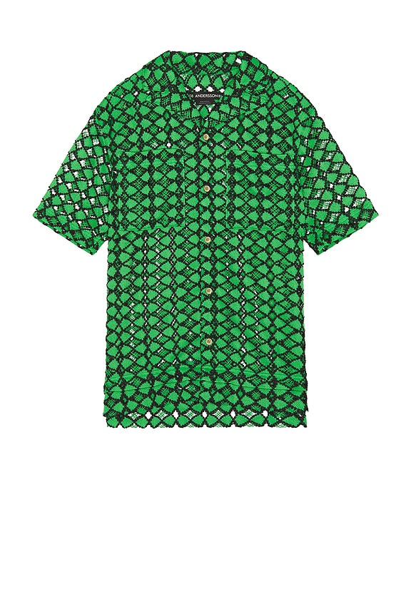 Sacai Floral Print Shirt in Green | FWRD