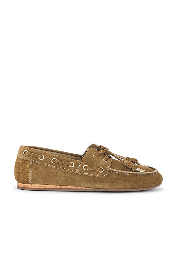 Miu Miu Moccasin Mule in Olivia | FWRD