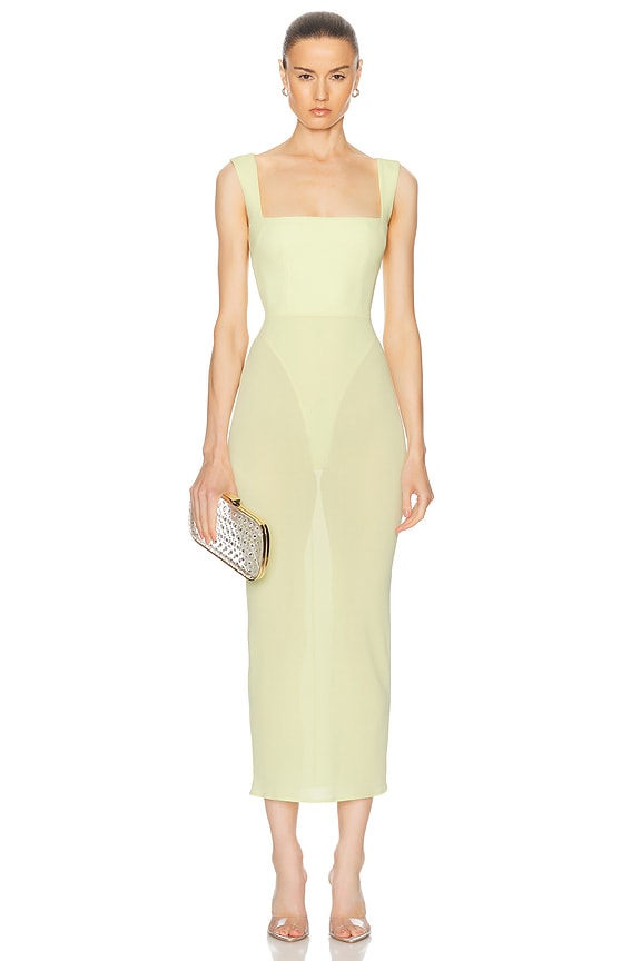THE ATTICO Fujiko Midi Dress in Mint | FWRD