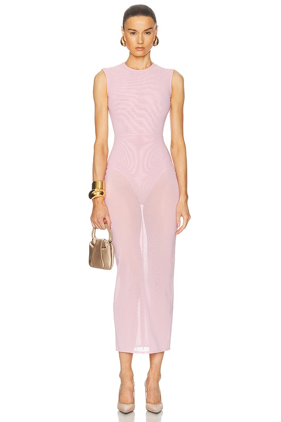 ワンピース Coperni DRESS (COPML143Y3015 PINK) Coperni Asymmetric Flower Gown in Pink | FWRD