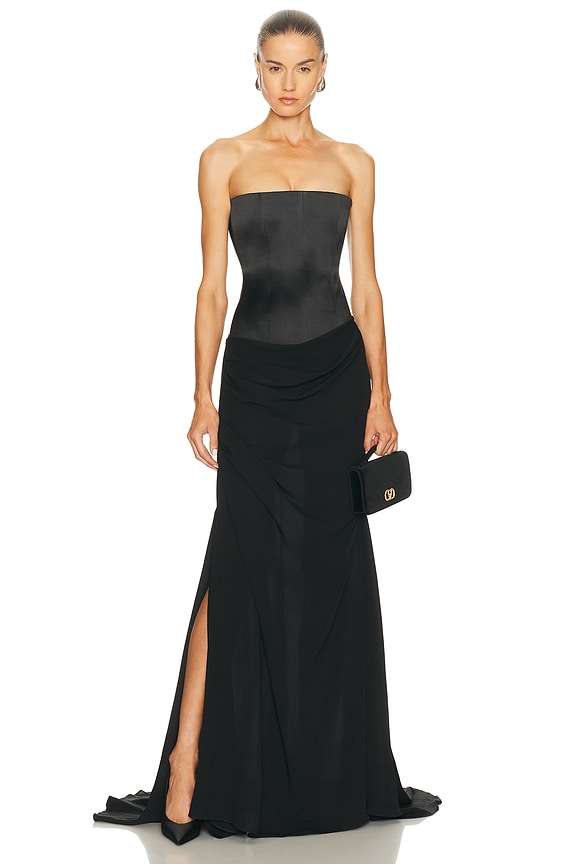 Staud Wayfaring Dress in Dark Chocolate | FWRD