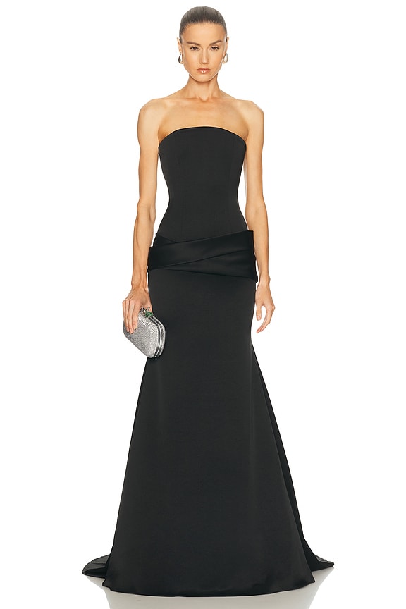black strapless sweetheart dress Tiffany Valentine Life-Size 1:1 Replica main image 1
