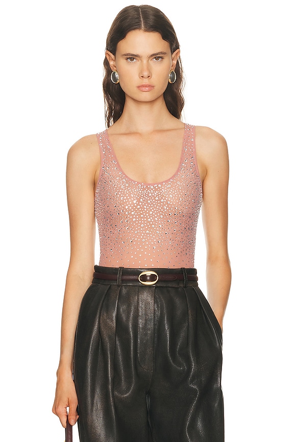 Y/Project Invisible Strap Tank Top in Burgundy | FWRD