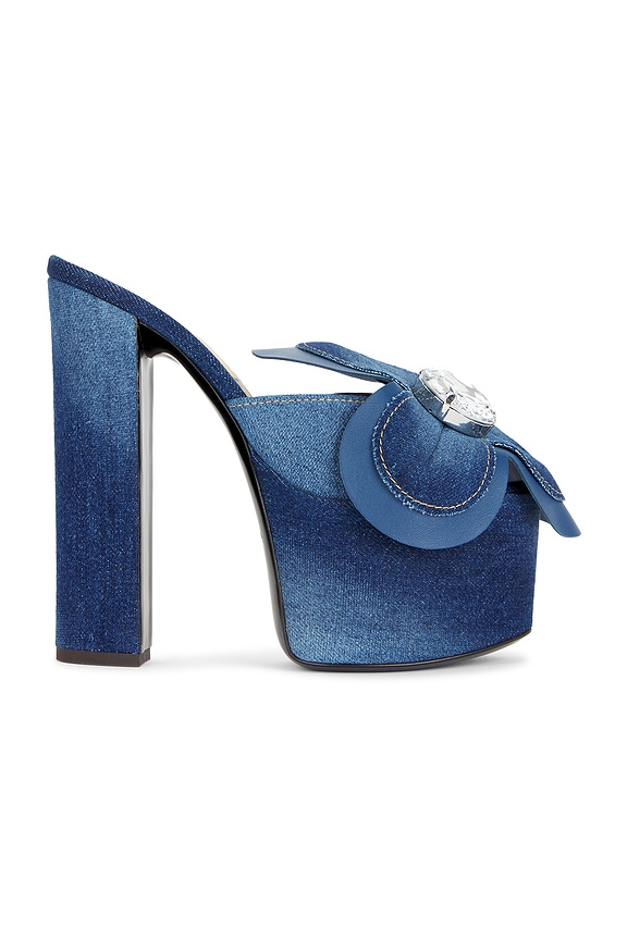 Marni Sabot Heels in Mineral Blue | FWRD