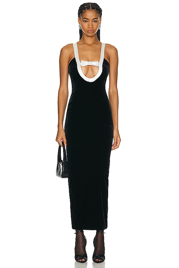Bottega Veneta Compact Viscose Long Dress in Black | FWRD Bottega Veneta Compact Viscose Long Dress in Black | FWRD