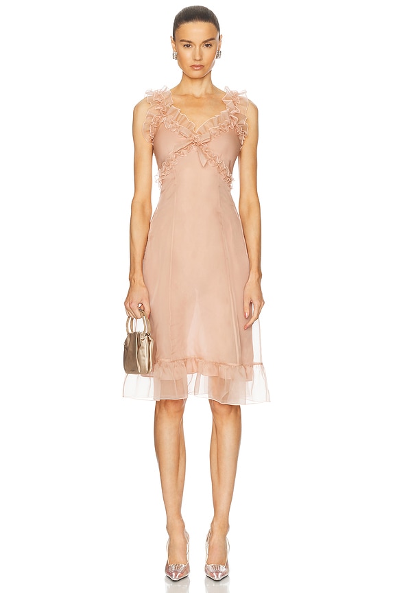 ワンピース BOTTEGA VENETA DRESS (773158VA5Y0 9206) Bottega Veneta Crinkled Banana Print One Shoulder Dress in