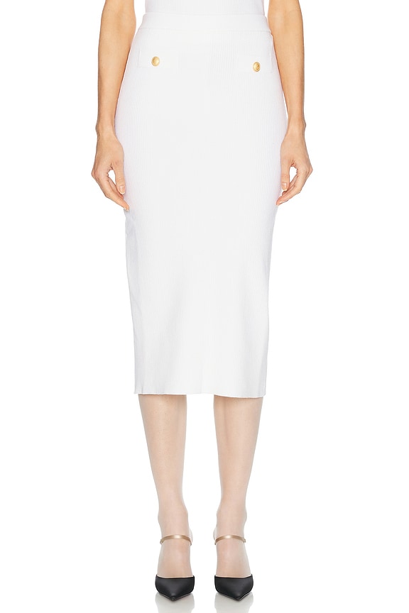Sportmax Album Skirt in Optical White | FWRD