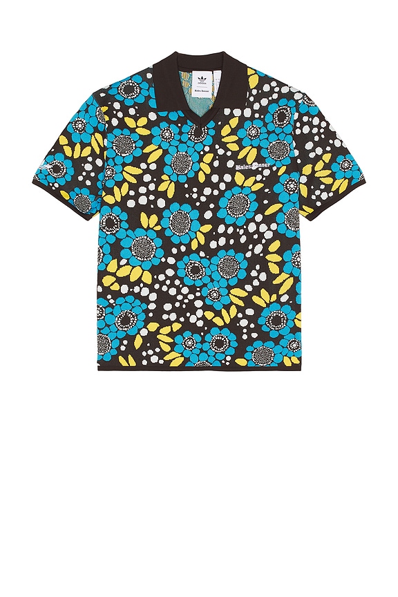 WACKO MARIA Leopard Knit Polo Shirt in Brown | FWRD