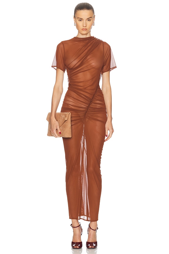 RICKOWENS♡ Lilies Lola ミニドレス RICK OWENS LILIES Lola Dress in Rust | FWRD