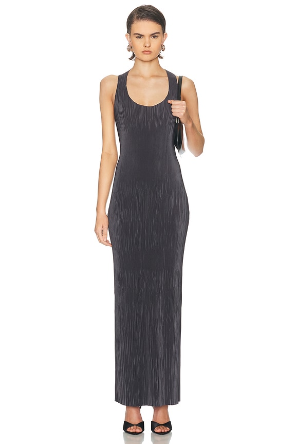 Givenchy Long Dress with Godets in Ocean Blue | FWRD Givenchy Long Dress with Godets in Ocean Blue | FWRD