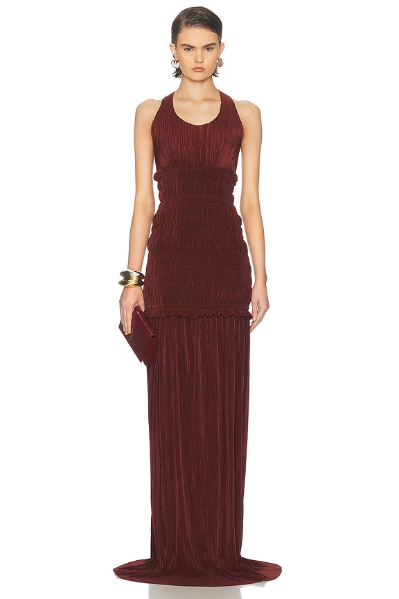 The Elder Statesman Stripe Scoopneck Fringe Dress in Black