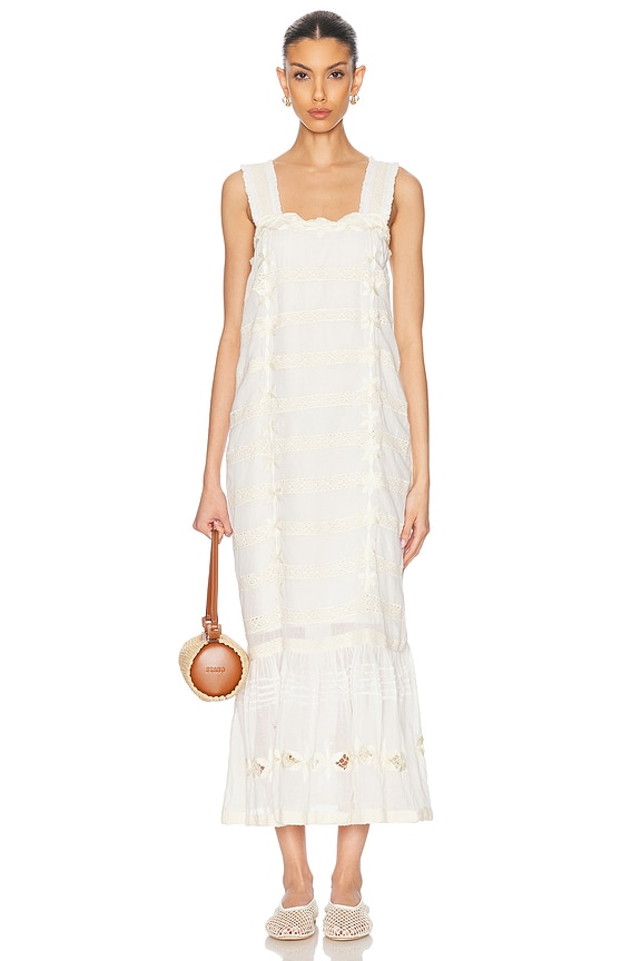 ワンピース JACQUEMUS 'Le robe dentelle' dress Jacquemus La Robe Dentelle Maxi Dress | White | FARFETCH AO