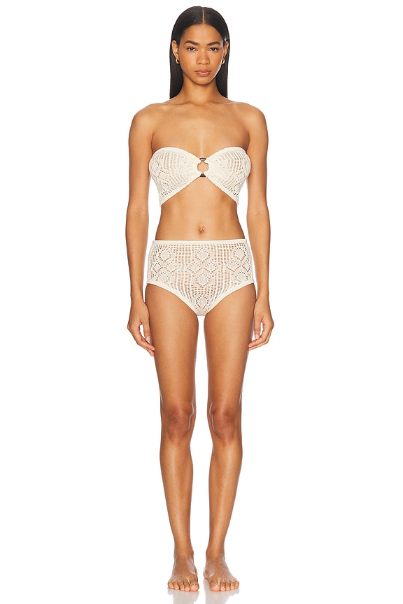 Burberry Delia One Piece Swimsuit in Pale Blue IP Check | FWRD