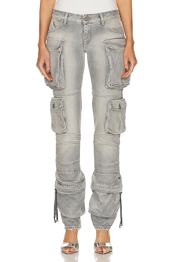 THE ATTICO Essie Long Pant in Natural Marble | FWRD
