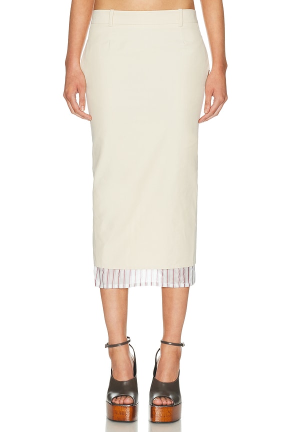DRKSHDW by Rick Owens Soft Short Pillar Skirt in Natural | FWRD