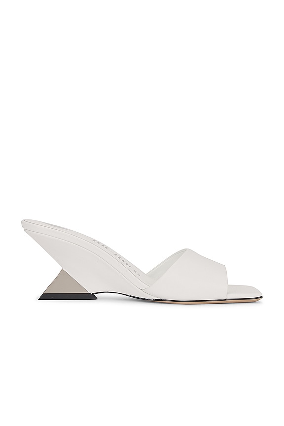 GIA BORGHINI Leather Thong Wedge Sandal in Ivory | FWRD