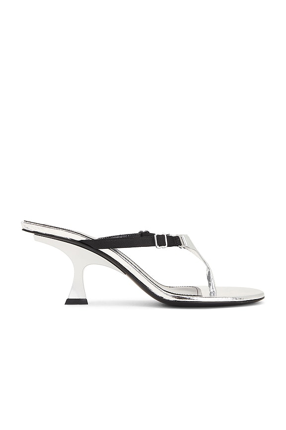 Balenciaga City Thong Sandal in White & Silver | FWRD