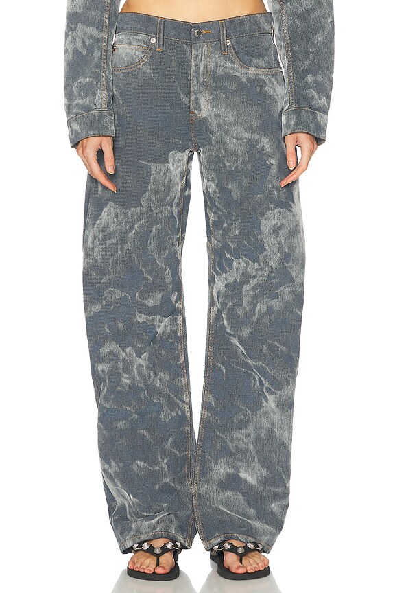 Acne Studios Koros Mohair Crewneck in Anthracite Grey | FWRD