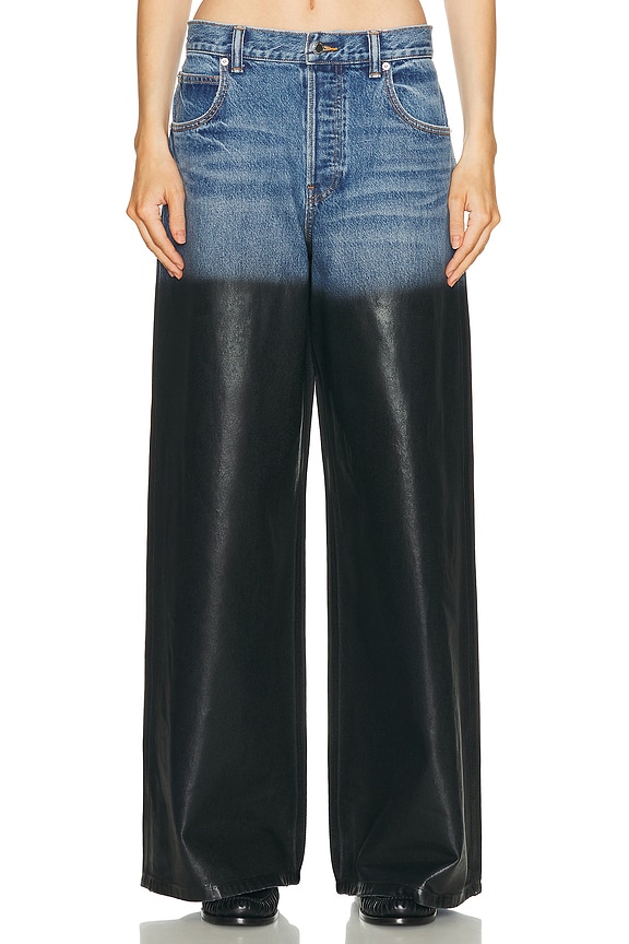 R13 D'arcy Loose Wide Leg in Camden Indigo | FWRD