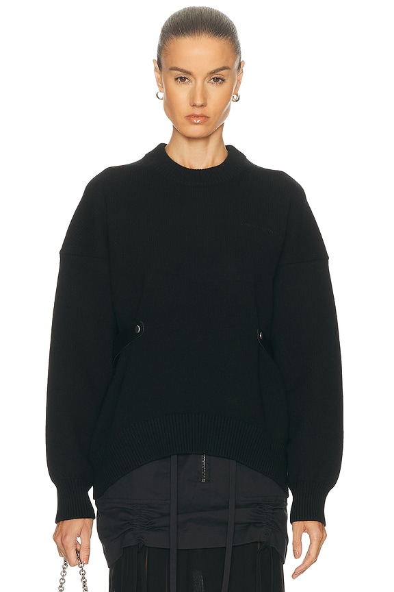 Acne Studios Dramatic Mohair Sweater in Black | FWRD