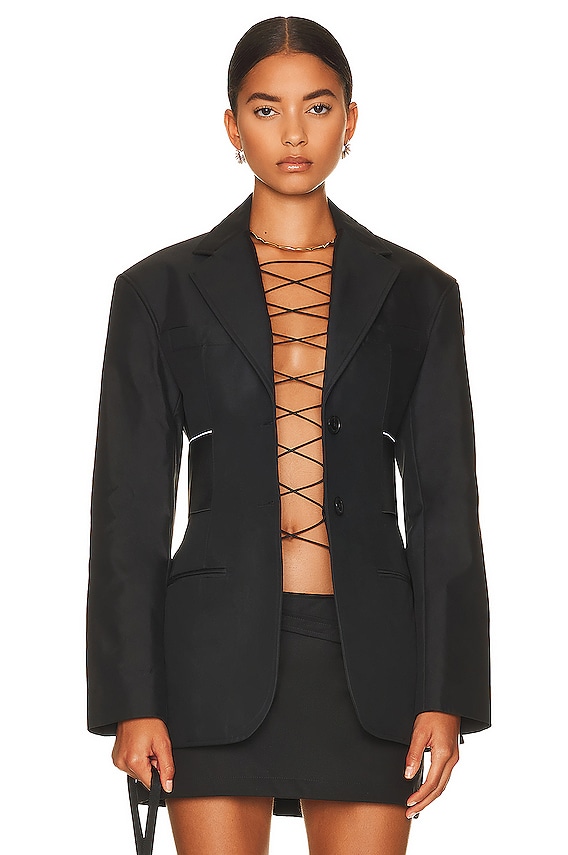 Alexander Wang Logo Elastic High Rise Short in Grey Aged | FWRD