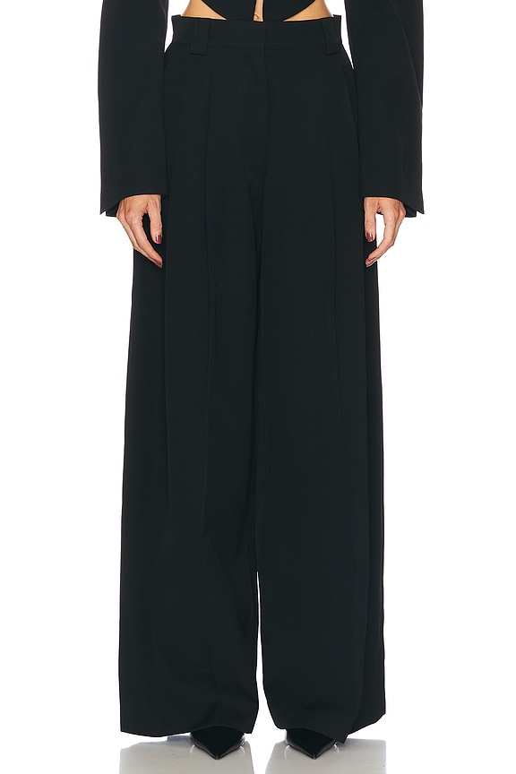 KHAITE Caiton Pant in Black | FWRD