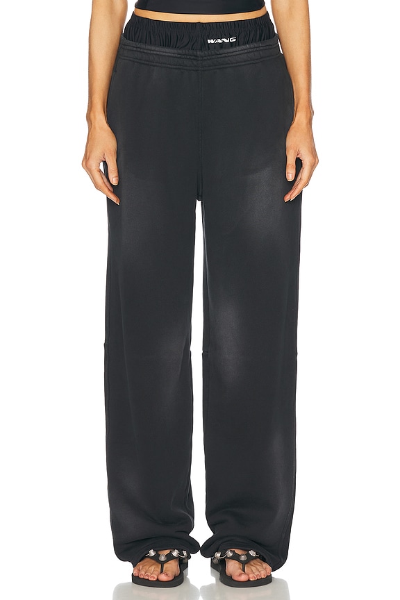 Miu Miu Lux Fleece Trouser in Baltico & Azzurro | FWRD