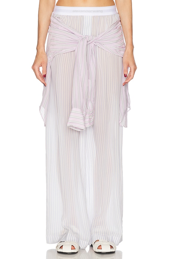 パンツ The Row Pantalone Yayah In Seta THE ROW Yayah cropped striped silk wide-leg pants | NET-A-PORTER