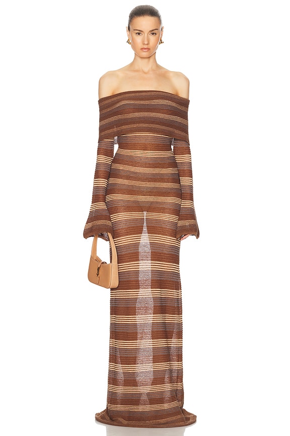 pink knit dress midi L'AGENCE Taren Knit Dress In Misty Rose main image 1